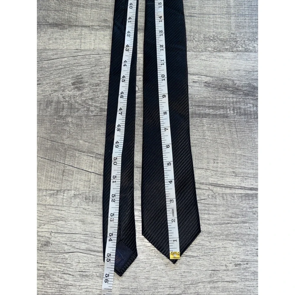 Broletto Black Diagonal Jacquard Silk Tie